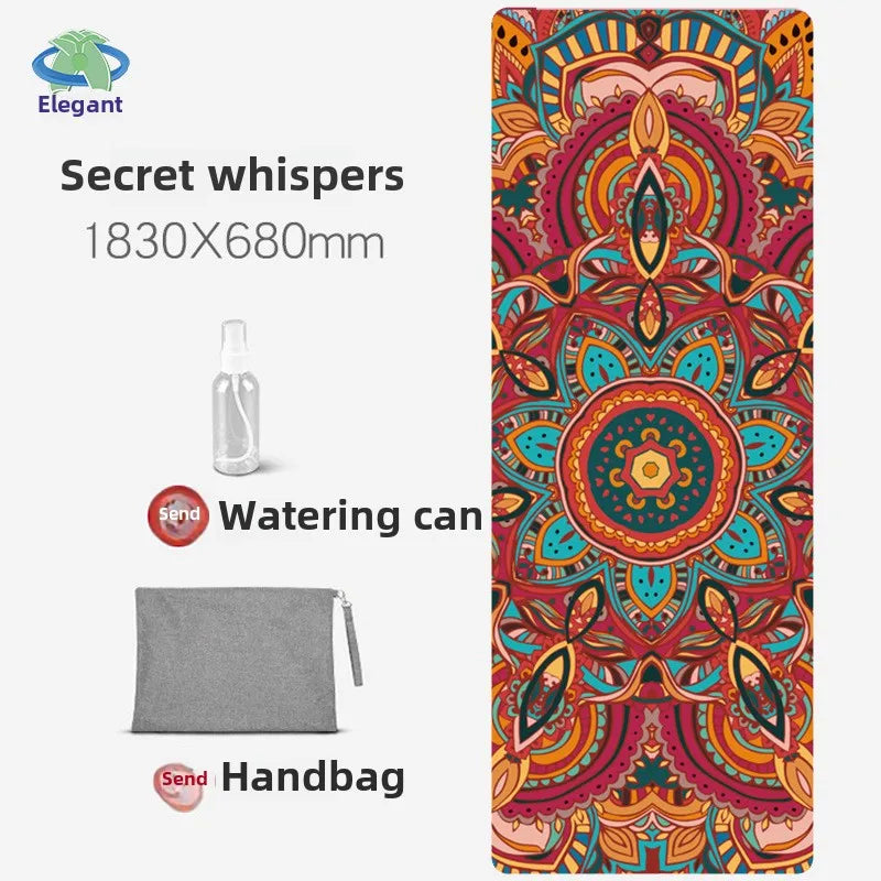 Chamois Yoga Mat Collapsible Portable Suede Yoga Towel Dance Movement Fitness Jump Rope Non-slip Floor Mat Exercise Mat  Gym Mat