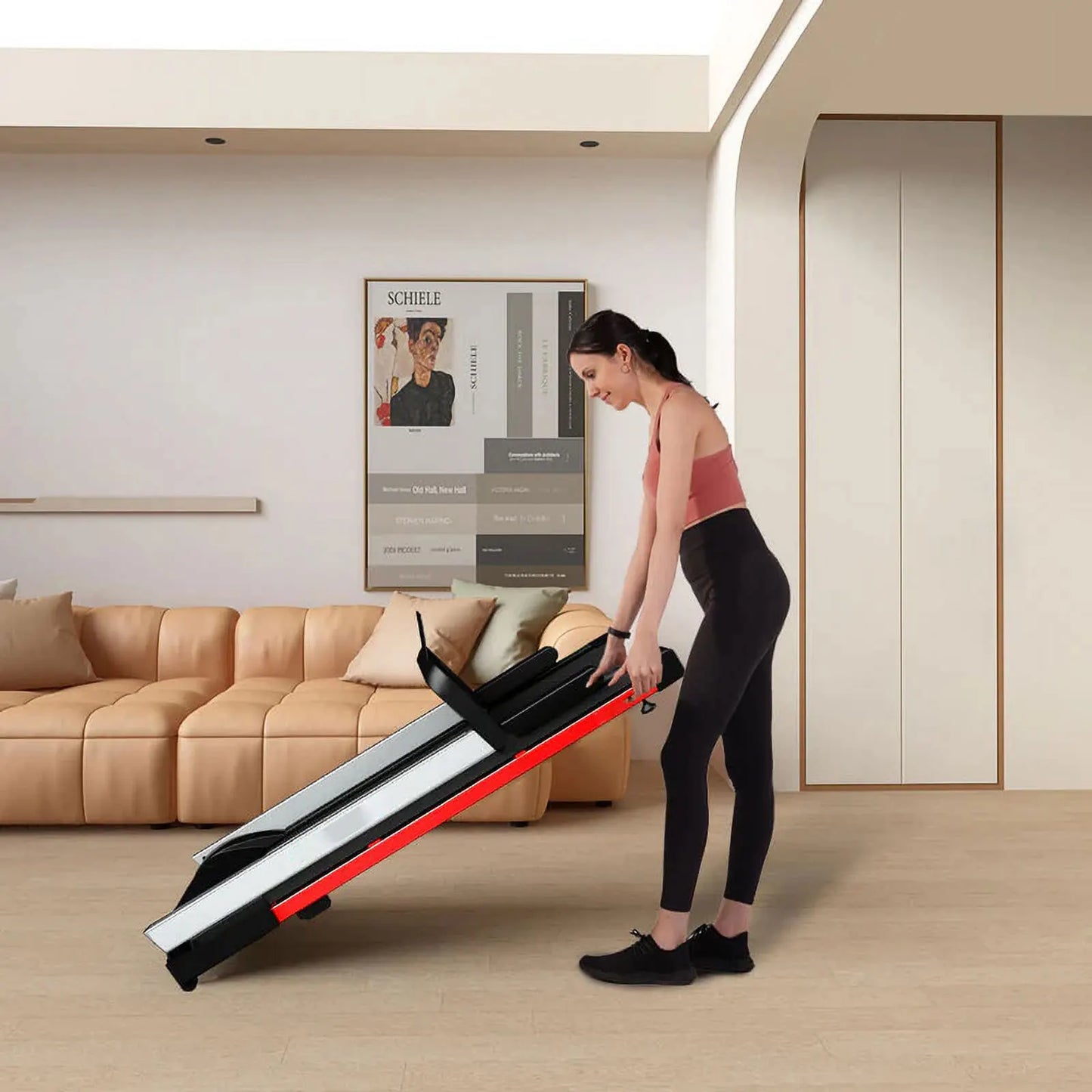 3.0HP Treadmills Electric APP Online Monitoring 7.5MPH Remote Control Foldable Quite Running Walkingpad for Home Portable 300LBS