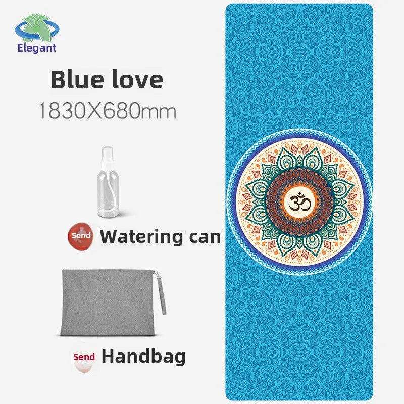 Chamois Yoga Mat Collapsible Portable Suede Yoga Towel Dance Movement Fitness Jump Rope Non-slip Floor Mat Exercise Mat  Gym Mat