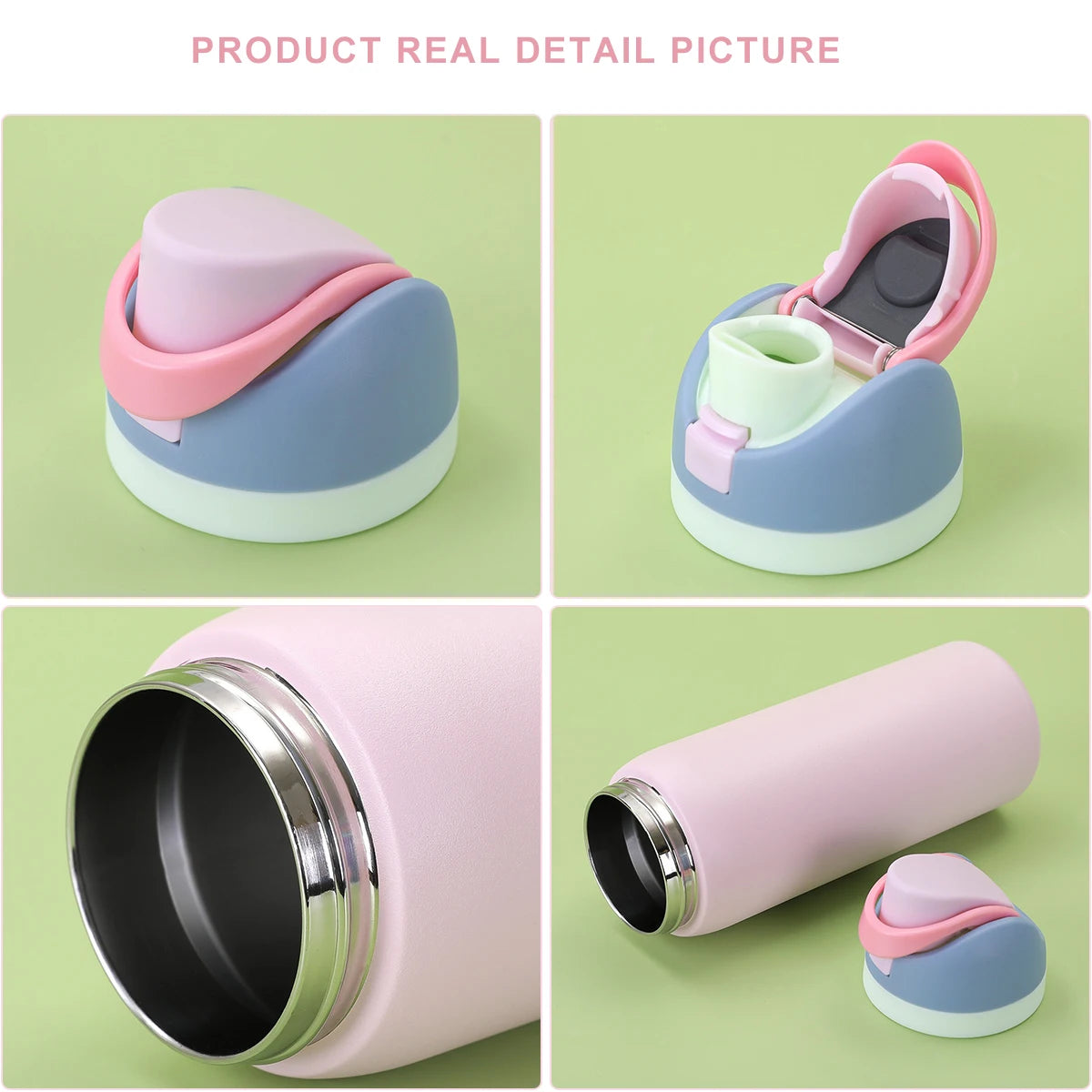 Owalaa pink Water bottle 32oz,945ML,with straw,FreeSip,heat preservation time more than 24 hours,cold and hot water can be