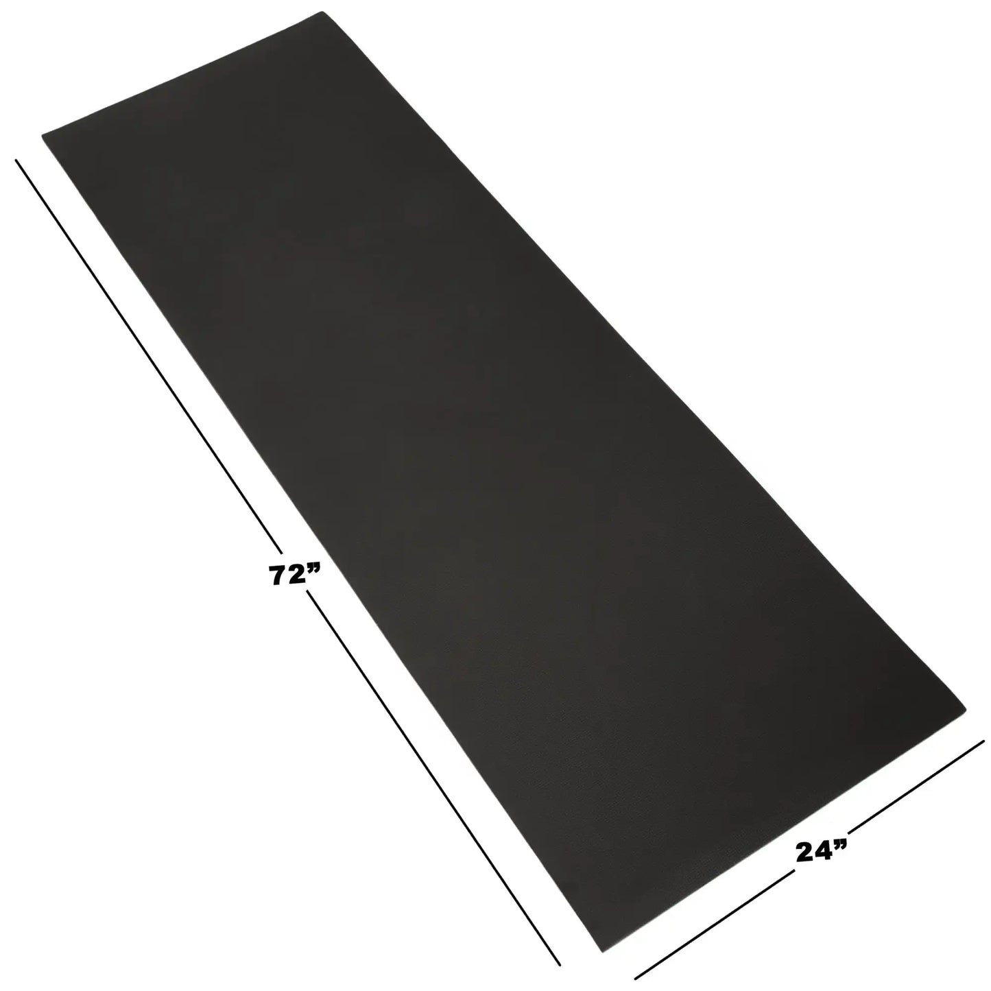 Outdoors Extra-Thick, Non-Slip, Foam Yoga Mat with Carrying Strap, 72" x 24", Black