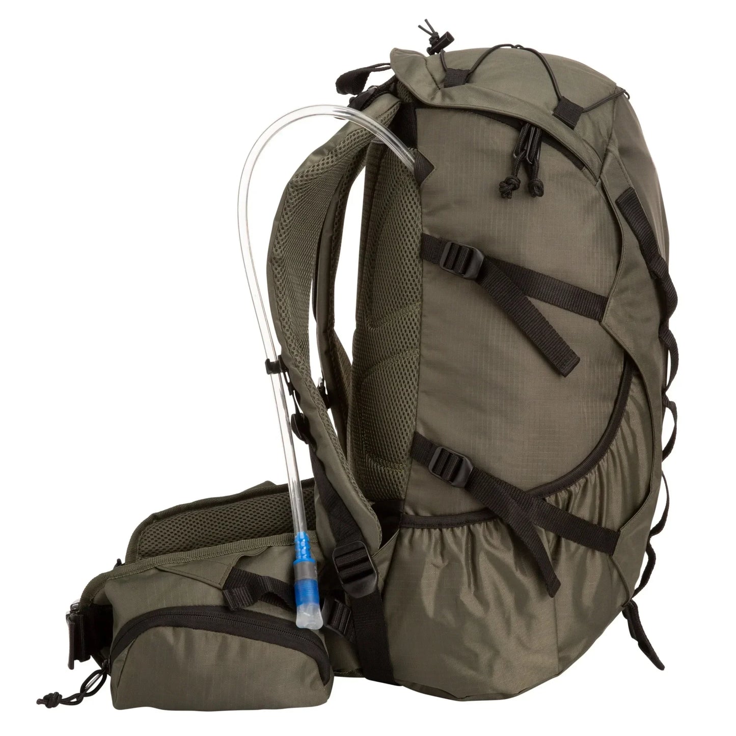 Green Hydration Backpack 28 Liter - 3L Reservoir with Internal Frame - Lightweight for Running Hiking & Outdoor Use