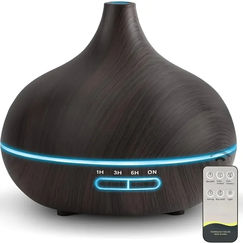 NEW Diffuser For Home 6 Oil Set,550ml Essential Oil Diffuser with Remote Control Ultrasonic Humidifier 7 Color LED Light