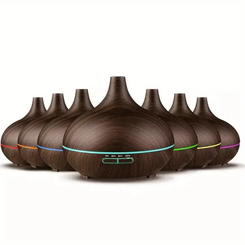 NEW Diffuser For Home 6 Oil Set,550ml Essential Oil Diffuser with Remote Control Ultrasonic Humidifier 7 Color LED Light