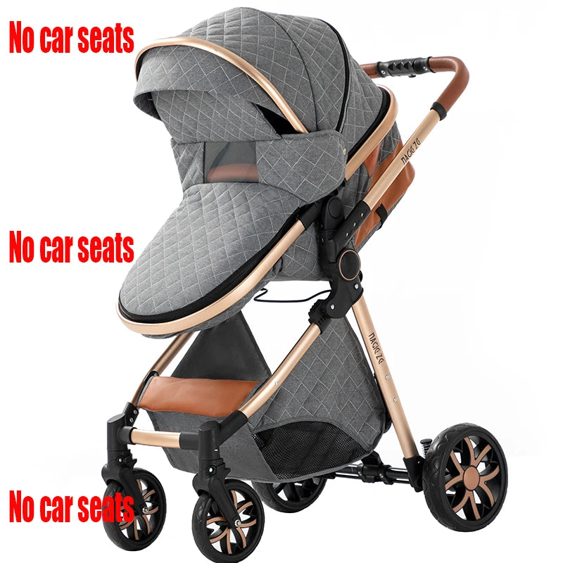 Portable Baby Stroller with Car Safety Seat 4-in-1 Pram Foldable Lightweight Travel System Buggy Newborn New Model Carriage