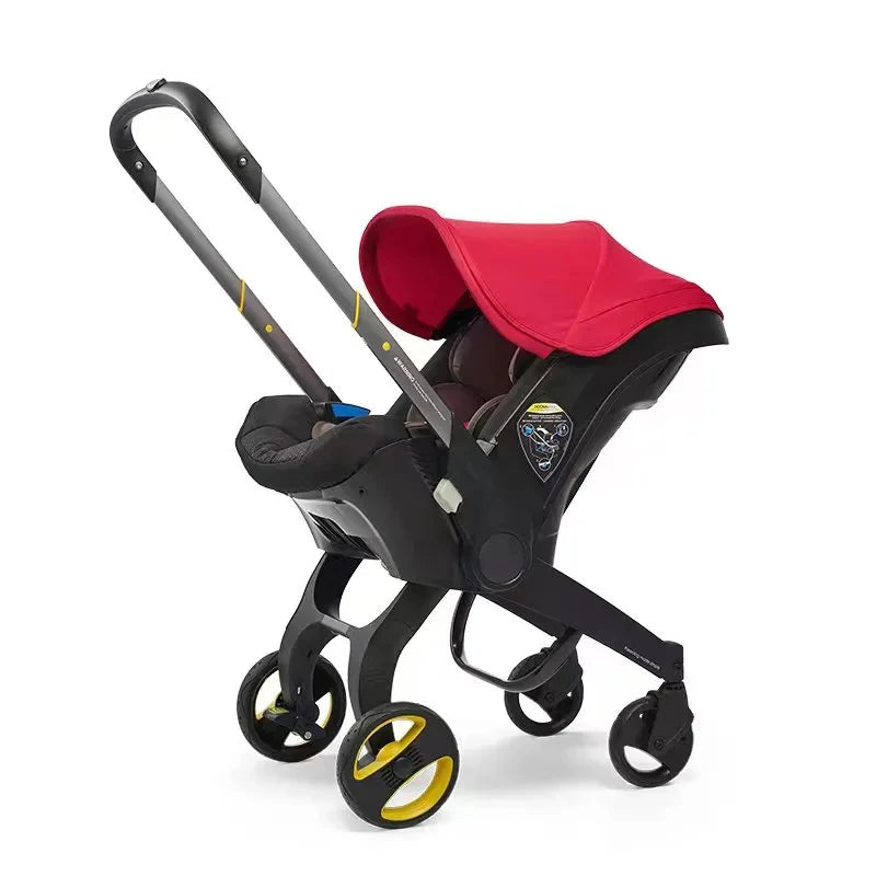 Portable Baby Stroller with Car Safety Seat 4-in-1 Pram Foldable Lightweight Travel System Buggy Newborn New Model Carriage