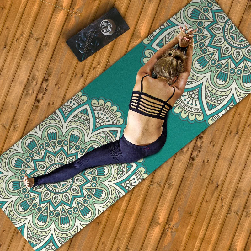 Chamois Yoga Mat Collapsible Portable Suede Yoga Towel Dance Movement Fitness Jump Rope Non-slip Floor Mat Exercise Mat  Gym Mat
