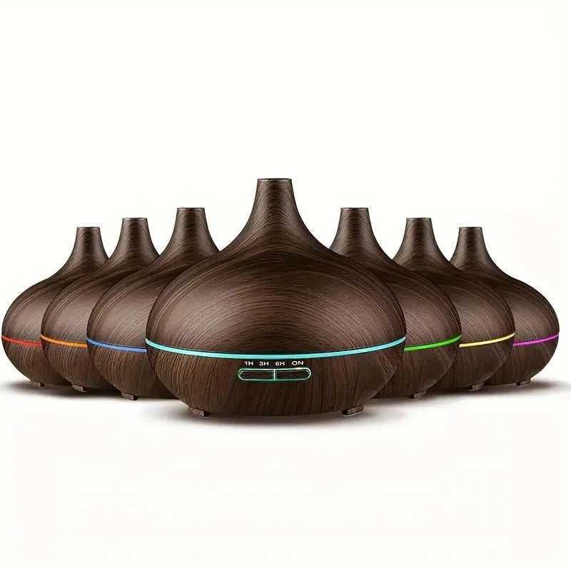 NEW Diffuser For Home 6 Oil Set,550ml Essential Oil Diffuser with Remote Control Ultrasonic Humidifier 7 Color LED Light
