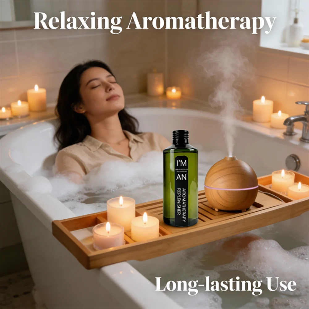 200ML Fireless Aromatherapy Hotel Essential Oils Ebony Rose Gardenia Perfume Replenisher Fluid Fragrance Oil for Home Diffuser
