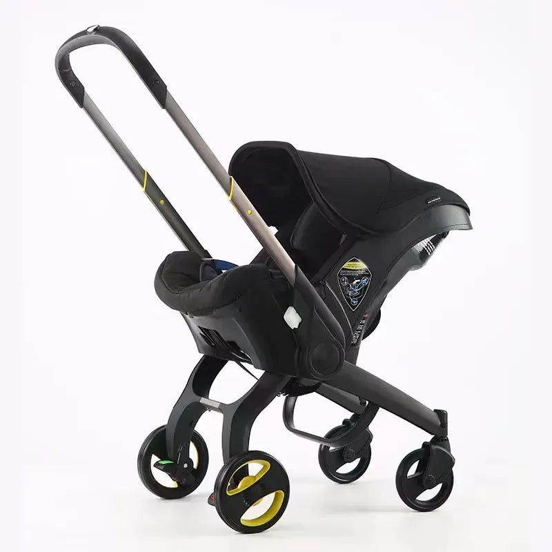 Portable Baby Stroller with Car Safety Seat 4-in-1 Pram Foldable Lightweight Travel System Buggy Newborn New Model Carriage
