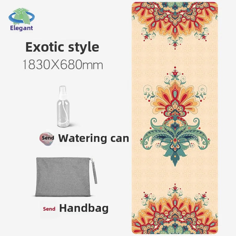 Chamois Yoga Mat Collapsible Portable Suede Yoga Towel Dance Movement Fitness Jump Rope Non-slip Floor Mat Exercise Mat  Gym Mat