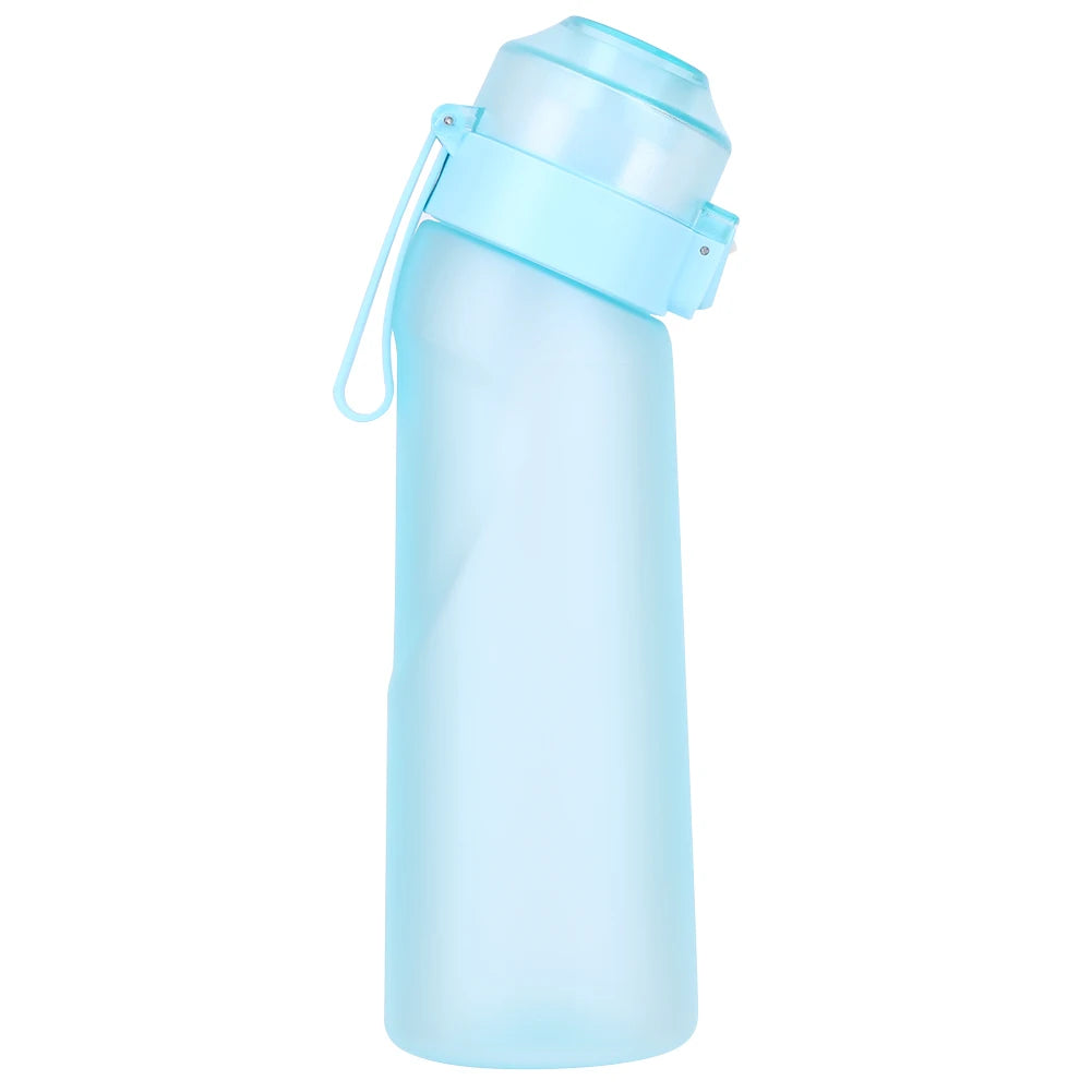 Flavored Water Bottle with 7 Flavour Pods Air Water Up Bottle Frosted Black 650ml Air Starter Up Set Water Cup for Camping Sport