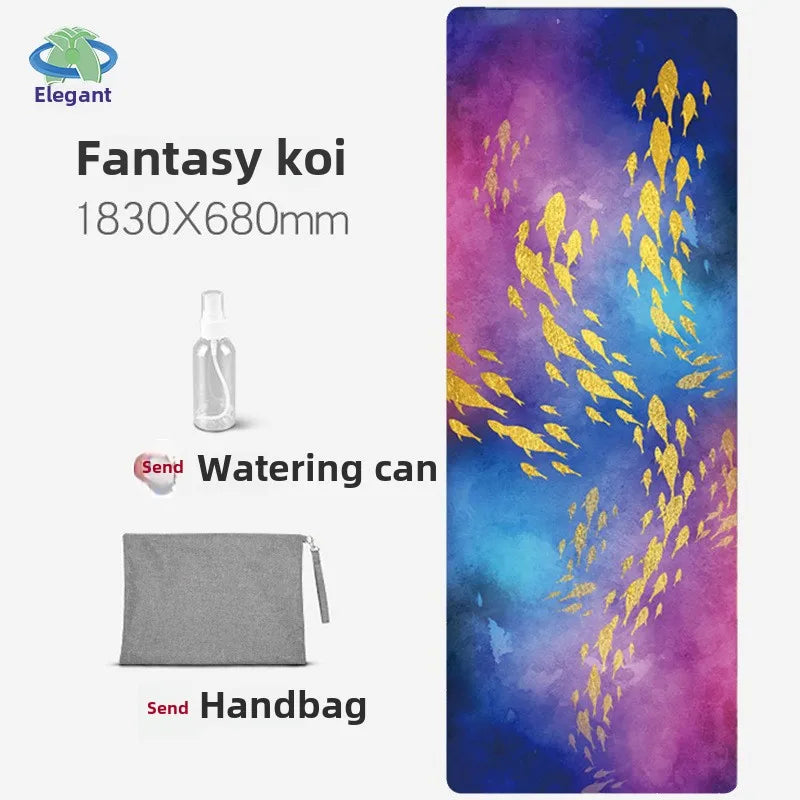 Chamois Yoga Mat Collapsible Portable Suede Yoga Towel Dance Movement Fitness Jump Rope Non-slip Floor Mat Exercise Mat  Gym Mat