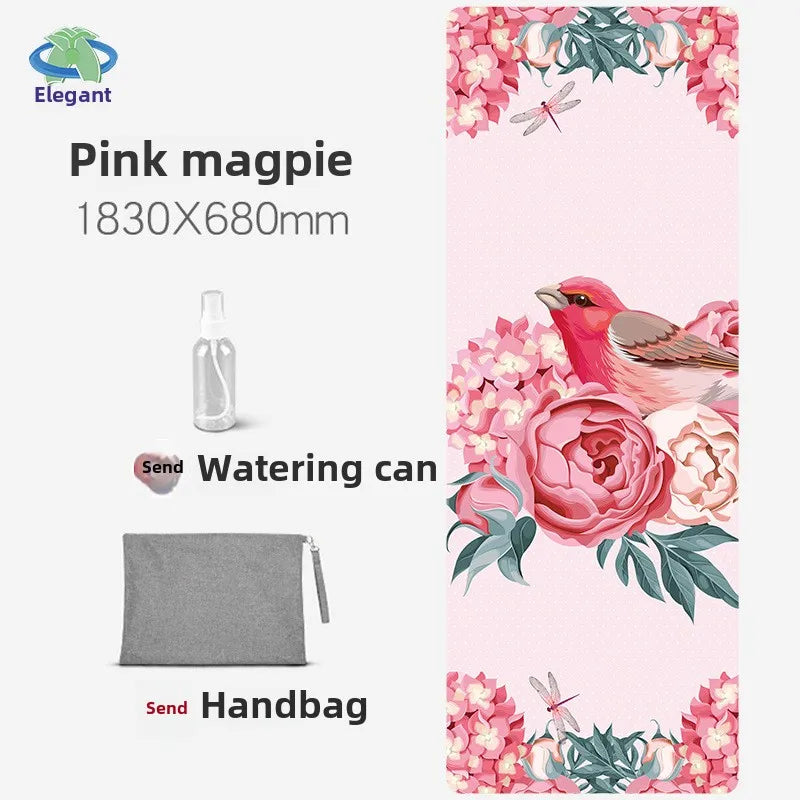 Chamois Yoga Mat Collapsible Portable Suede Yoga Towel Dance Movement Fitness Jump Rope Non-slip Floor Mat Exercise Mat  Gym Mat